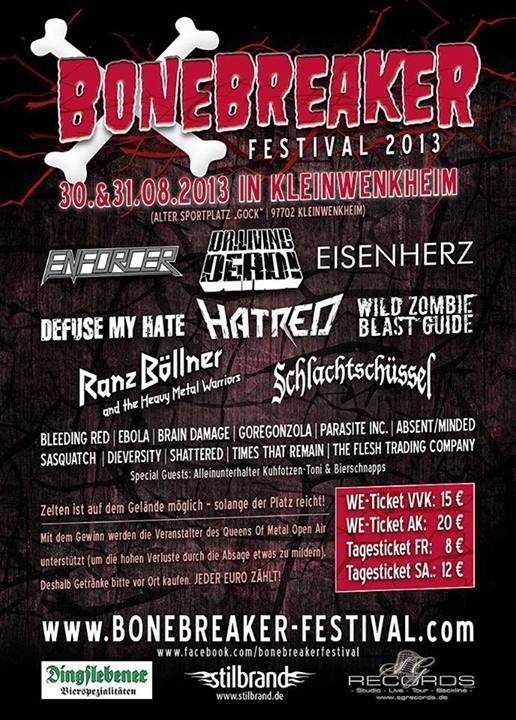 Flyer Bonebreaker Festival 2013